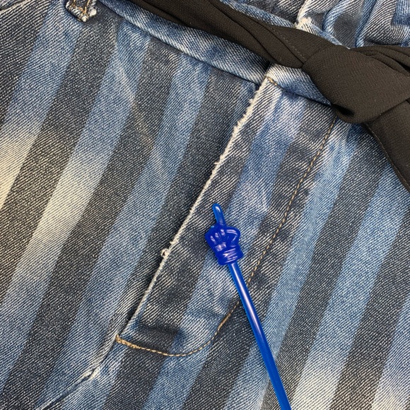 One Teaspoon Drop Crotch Jeans with Fringe Belt and Leather Pocket - Picture 9 of 15